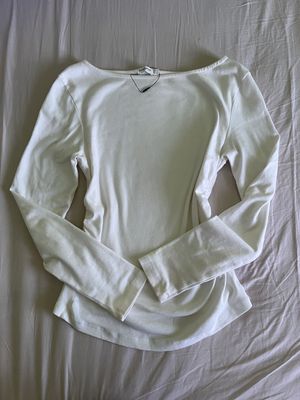 White Boat Neck Stradivarius