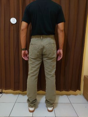 Nudie Jeans Khaki Regular Chino Jahit Rantai - Nudie Jeans