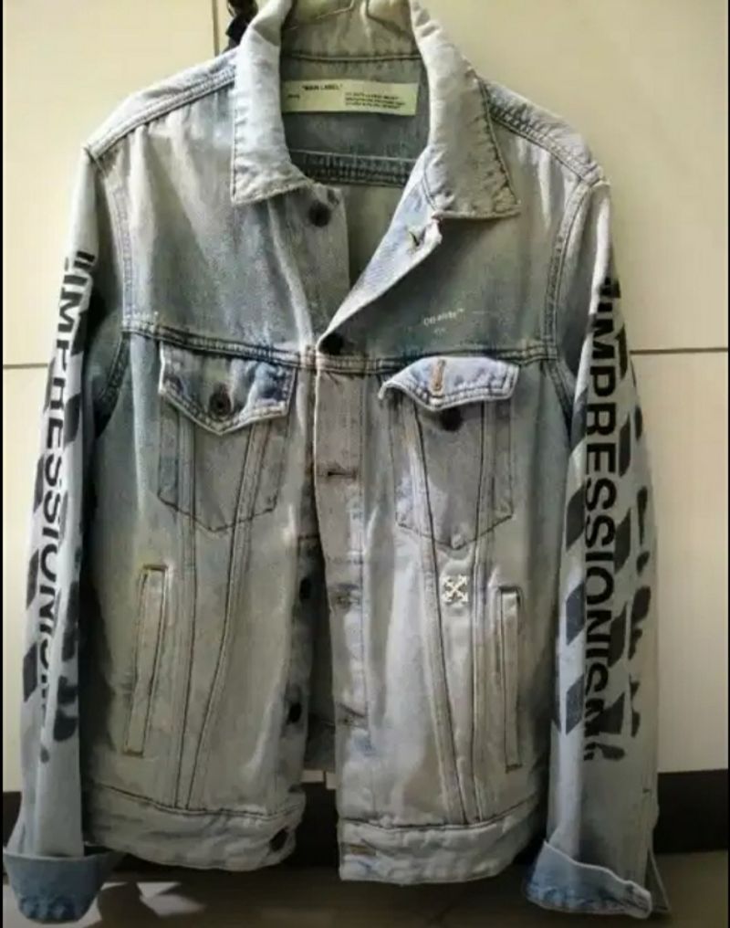 Off-White - Size S - Impressionism  Slim Denim Jacket (ORI), foto 2