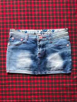 Y2k Rock Jeans Mini Skirt