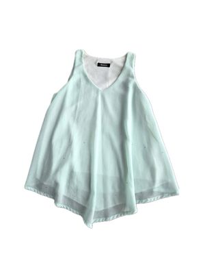 Glitter Mint Flowy Sleeveless Top