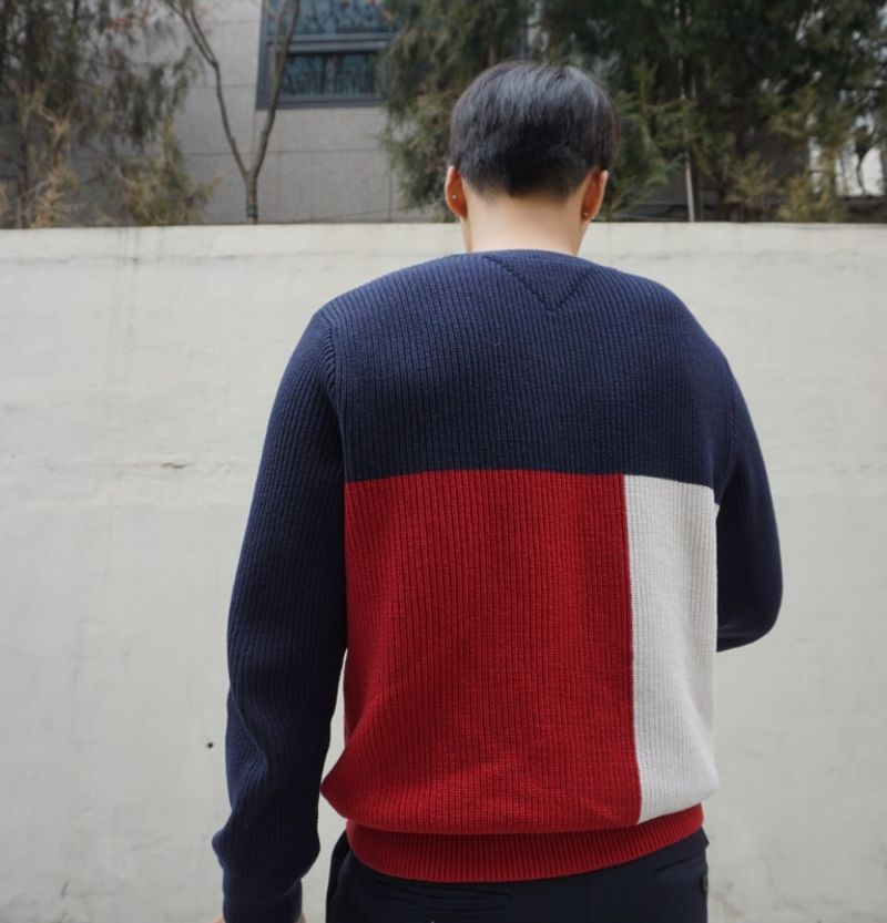 Tommy Hilfiger Ribbed Flag Logo Sweater, foto 7