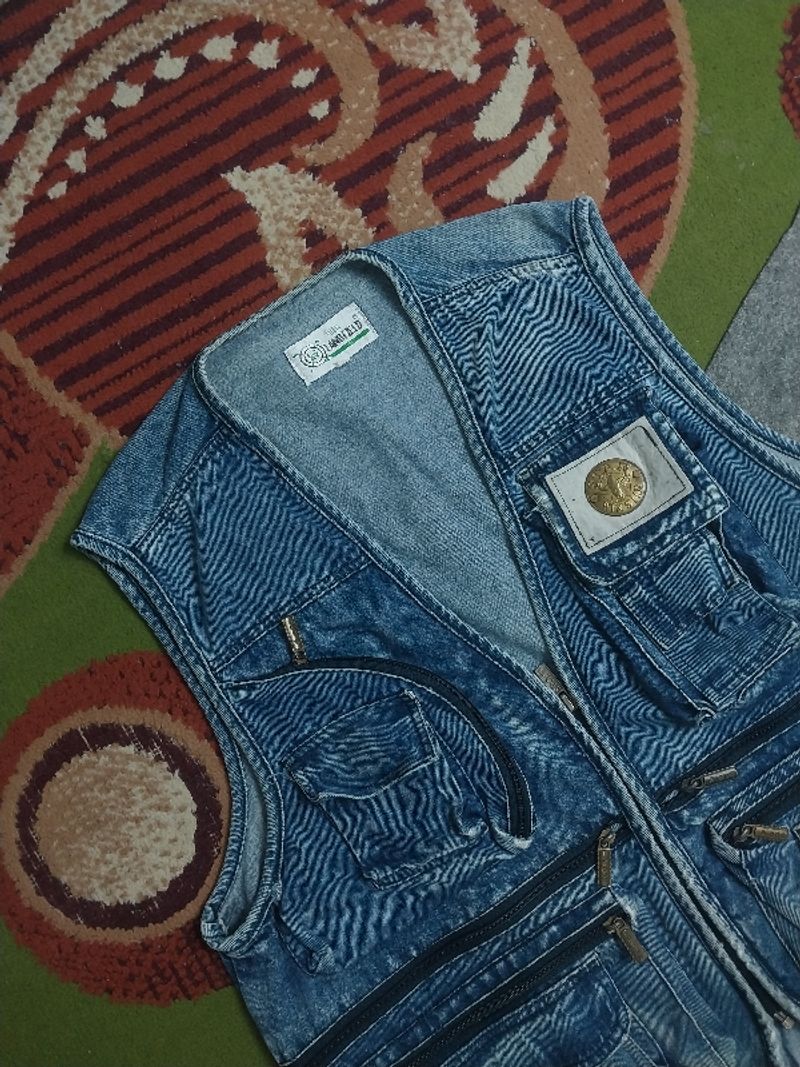 "Landfield" Utility Tactical Vest Denim Multipocket, foto 4