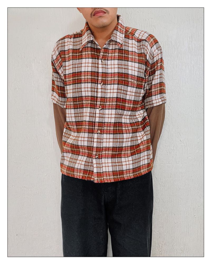 Boxy Long Sleeve Shirt - Ralph Eton Square pattern, foto 2