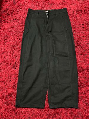 barrel pants baggy fit black
