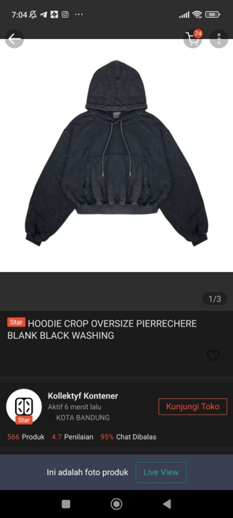 Grey Hoodie Crop Top, foto 9