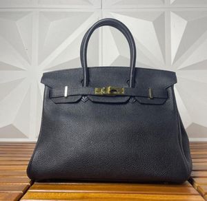 Hermes Birkin Black 30 Togo leather Handbag GHW