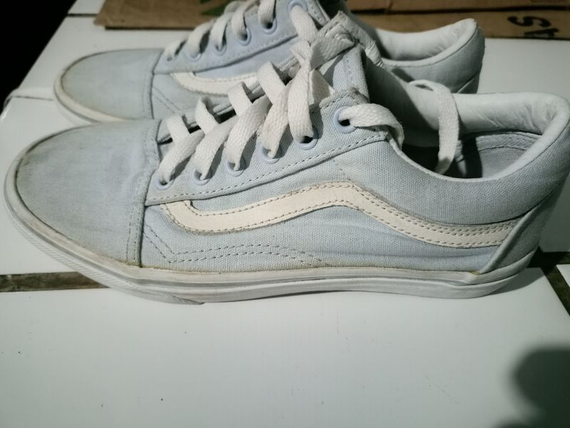 Sepatu Vans Old skool Blue White Second Branded ORIGINAL, foto 2