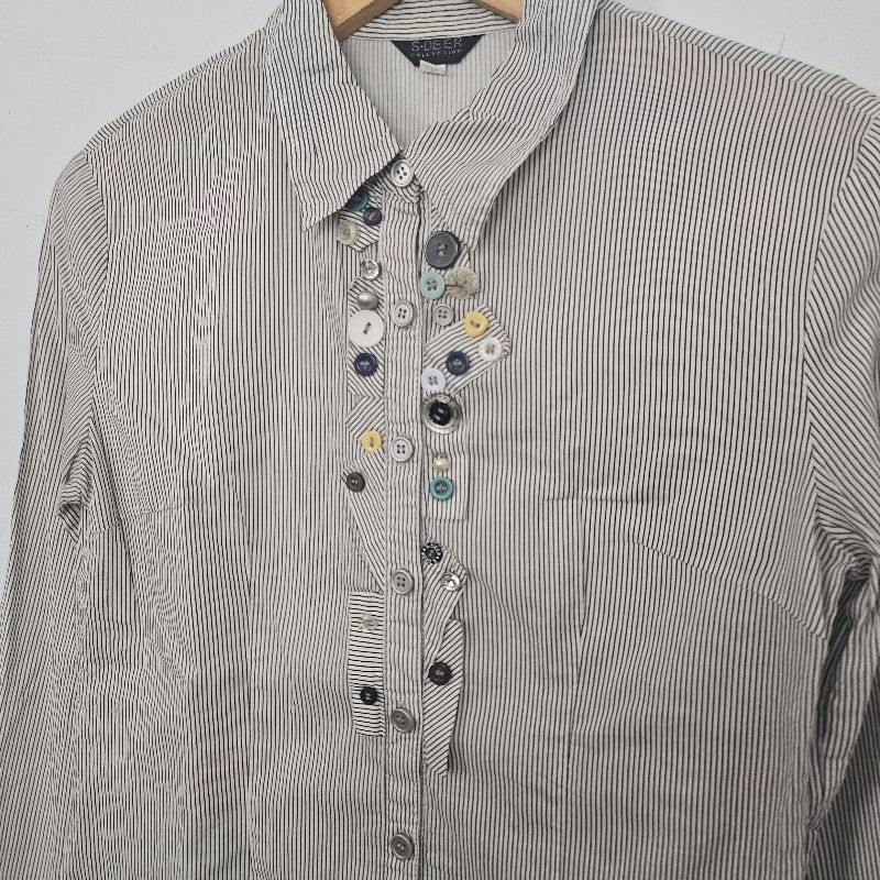 Thousand button office siren shirt ala ala cdg yohji, foto 4