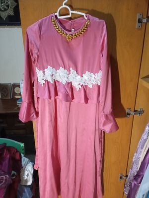 Dress muslim anak (Pink)