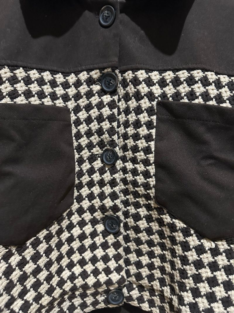 Crop tweed mixed cotton jacket, foto 6