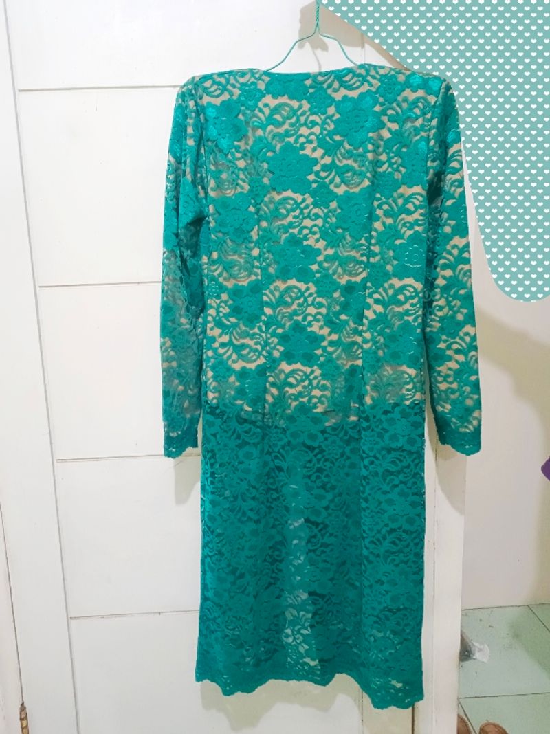 Kebaya Brokat Hijau Biru, foto 2