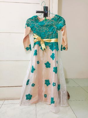 Kebaya Brokat Anak Hijau Biru