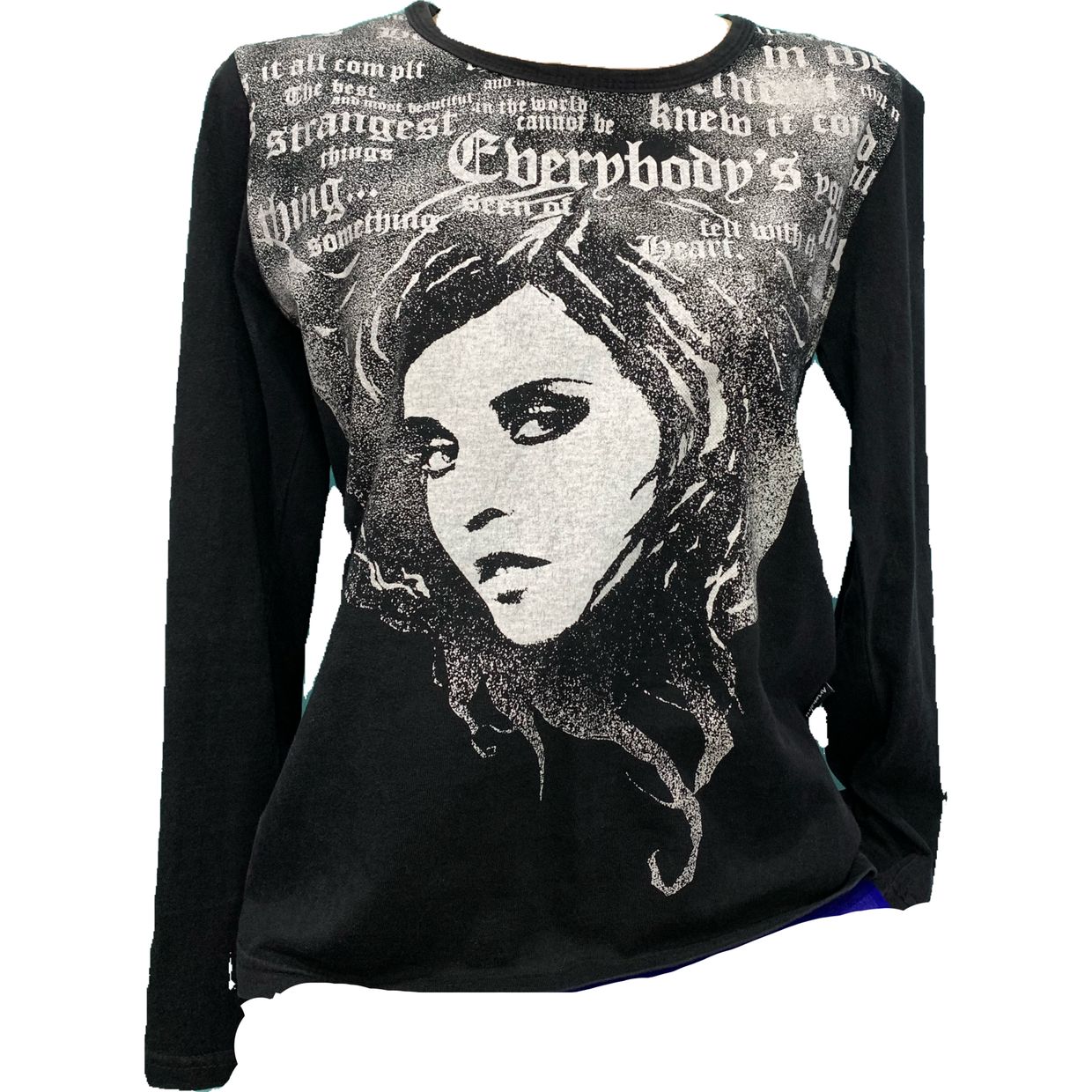 T-shirt Wanita white black