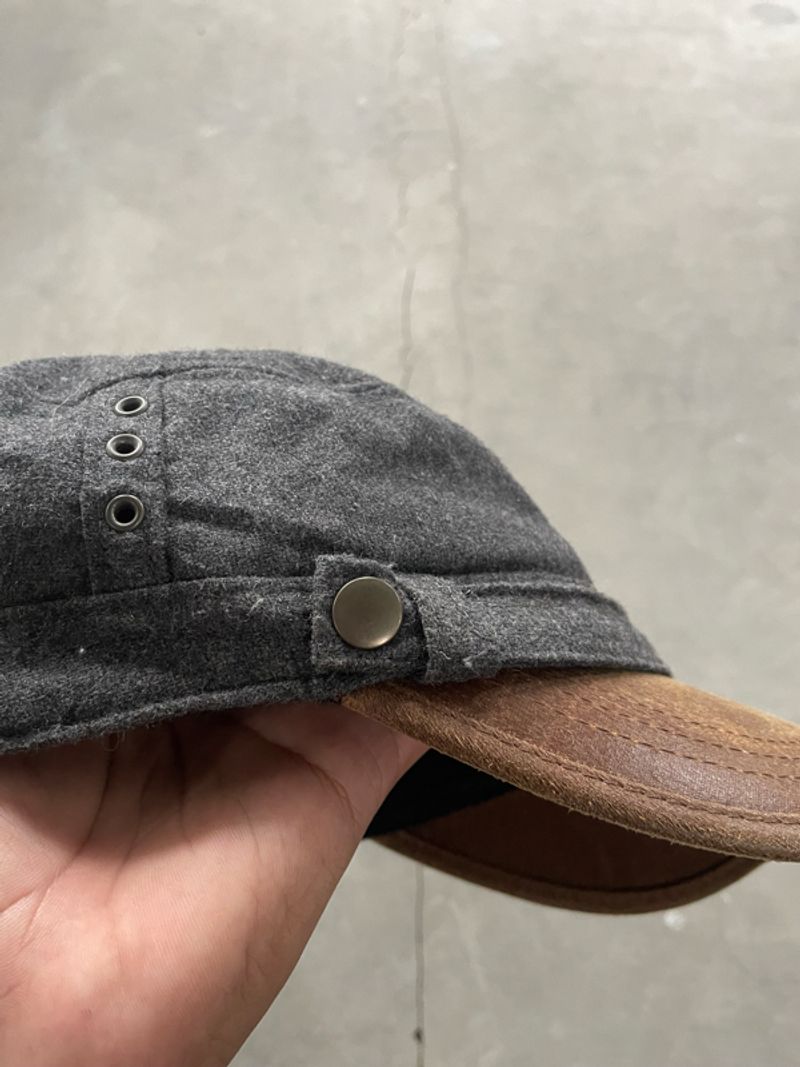 1990’s - Japanese Comando Cap Woll Leather Casual, foto 5