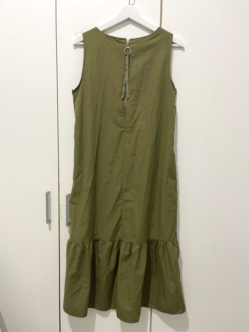 Mango Casual Olive Midi Dress, foto 2