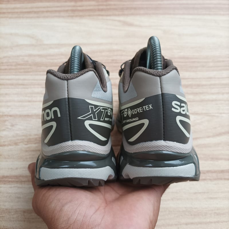 Salomon Gorpcore Sneakers Pria white tan brown, foto 4