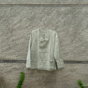 Casual Minimalist Blouse Wanita green