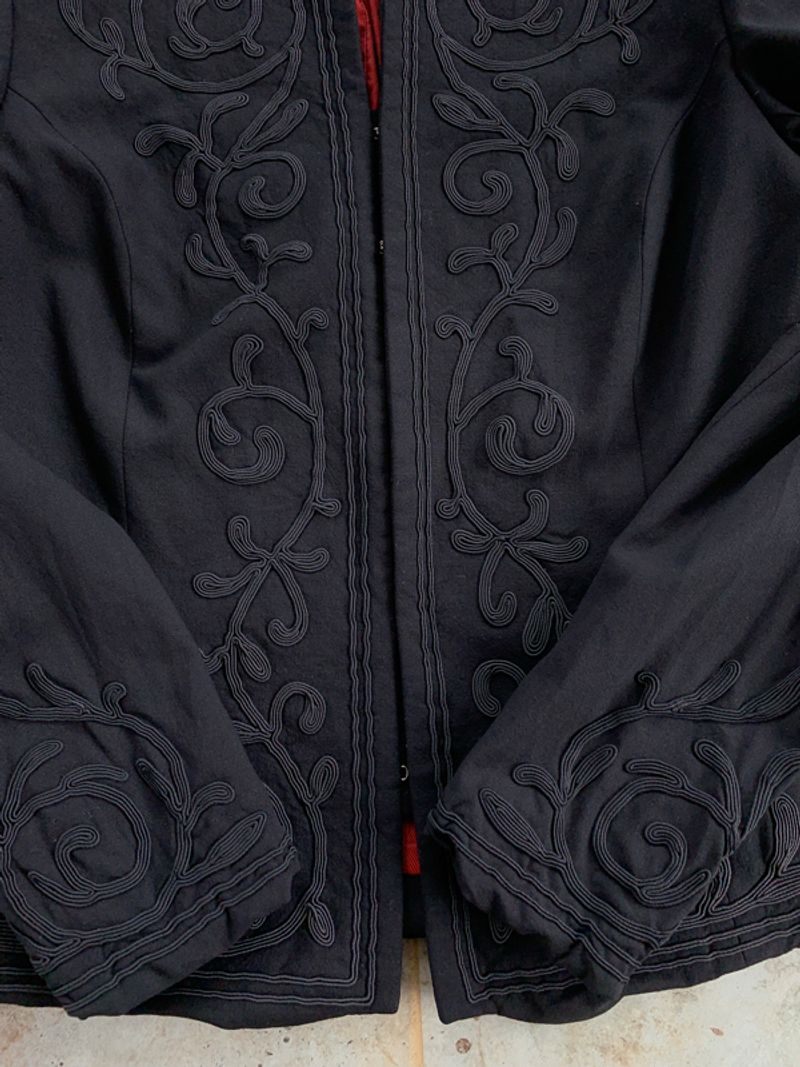 Black Floral Embroidered Blazer, foto 6