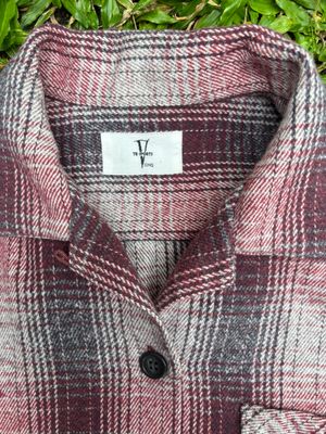 TB Sports Shadow Plaid Check Flannel Shirt - Made in Japan
