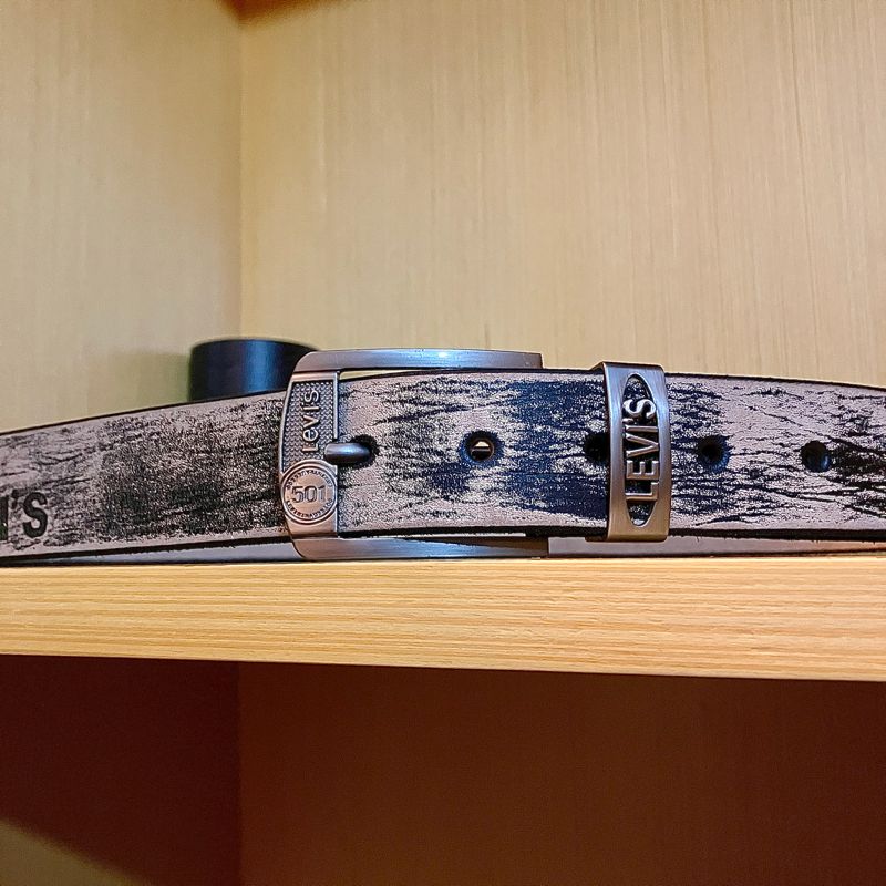 Sabuk Vintage Levis Original [ Kulit Asli ], foto 2