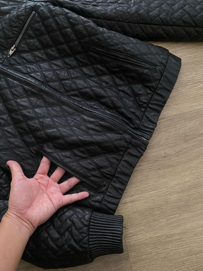 LEATHER BOMBER JACKET | CASUAL | OUTER | BIKER, foto 4
