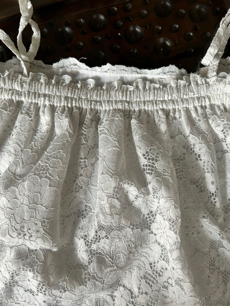 Lace tantop putih, foto 3