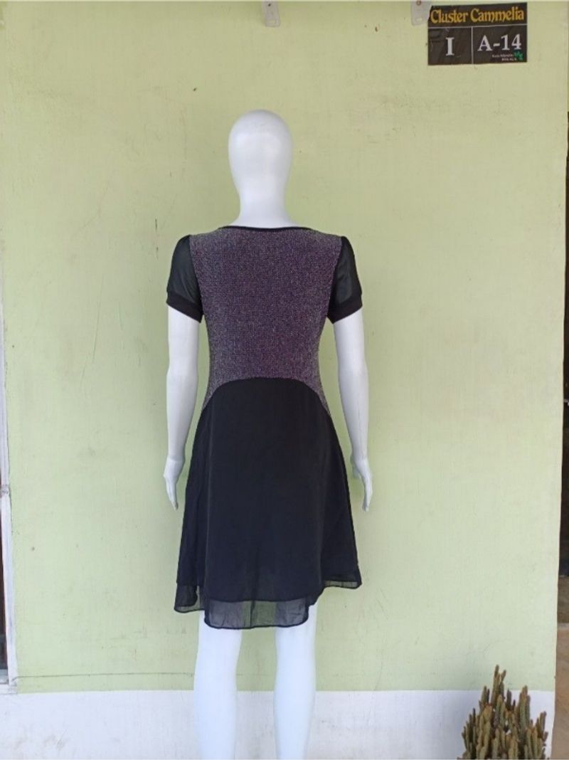 DRESS SHIMER HITAM MEWAH, foto 3