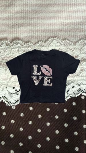 Vintage Y2K Love Graphic Baby Tee