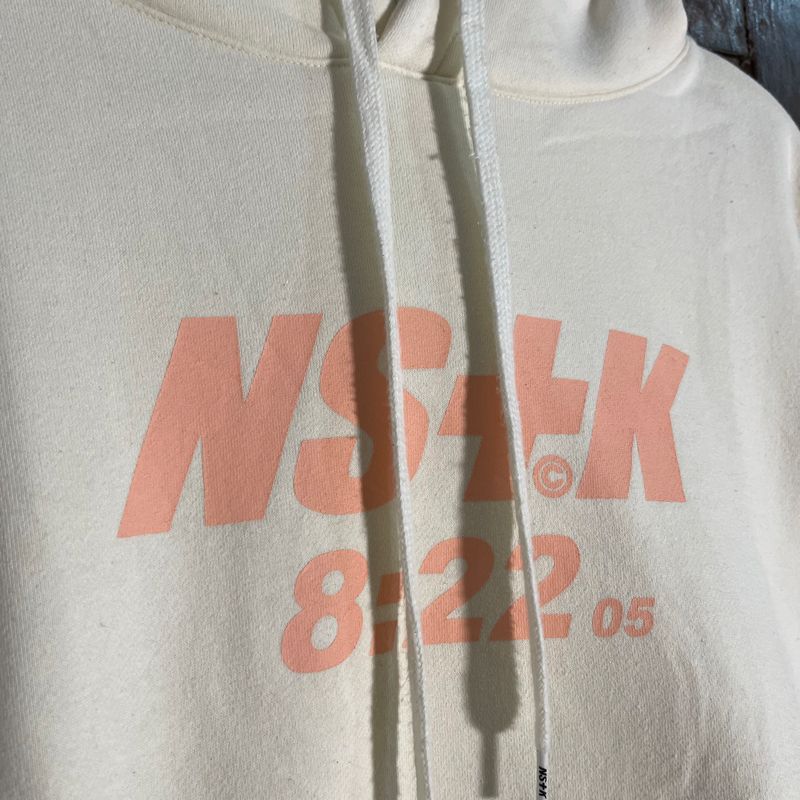 NS+K Korean Streetwear Beige Script Hoody, foto 4