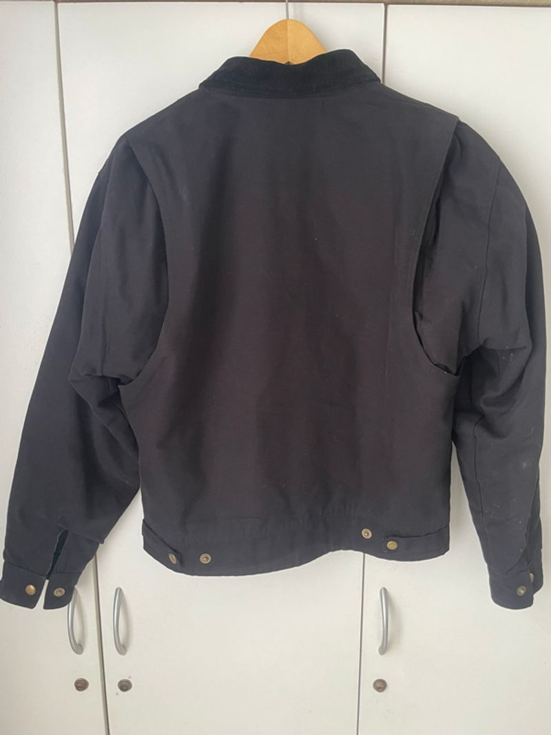 Detroit Jacket Black Hitam Boxy, foto 3
