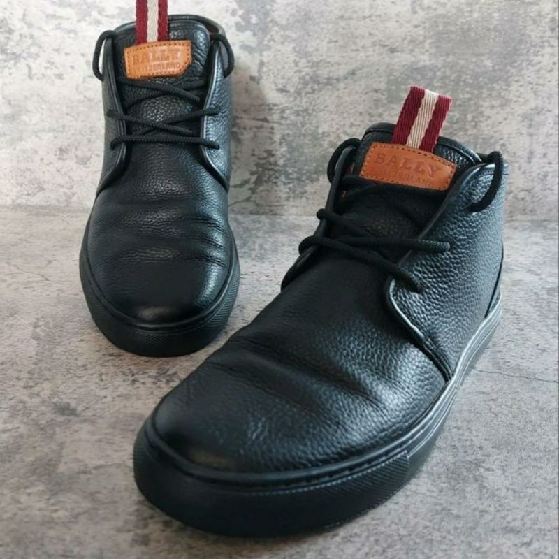 Sepatu Bally Leather full black, foto 2