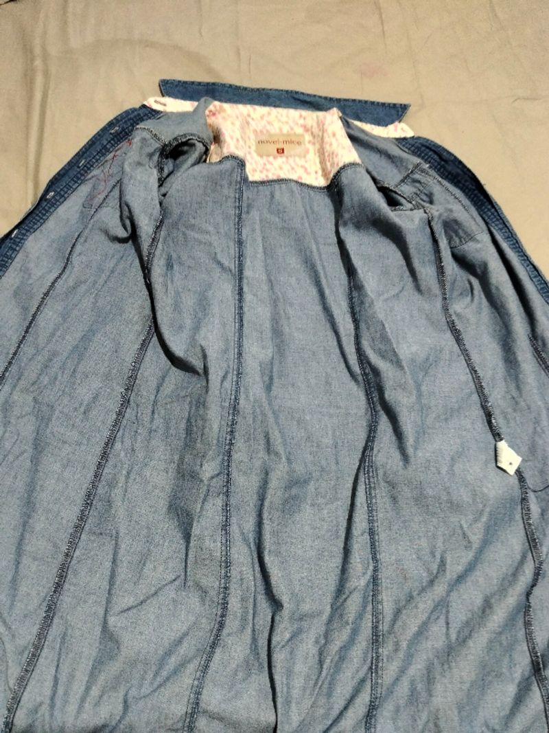 Dress denim biru, foto 8