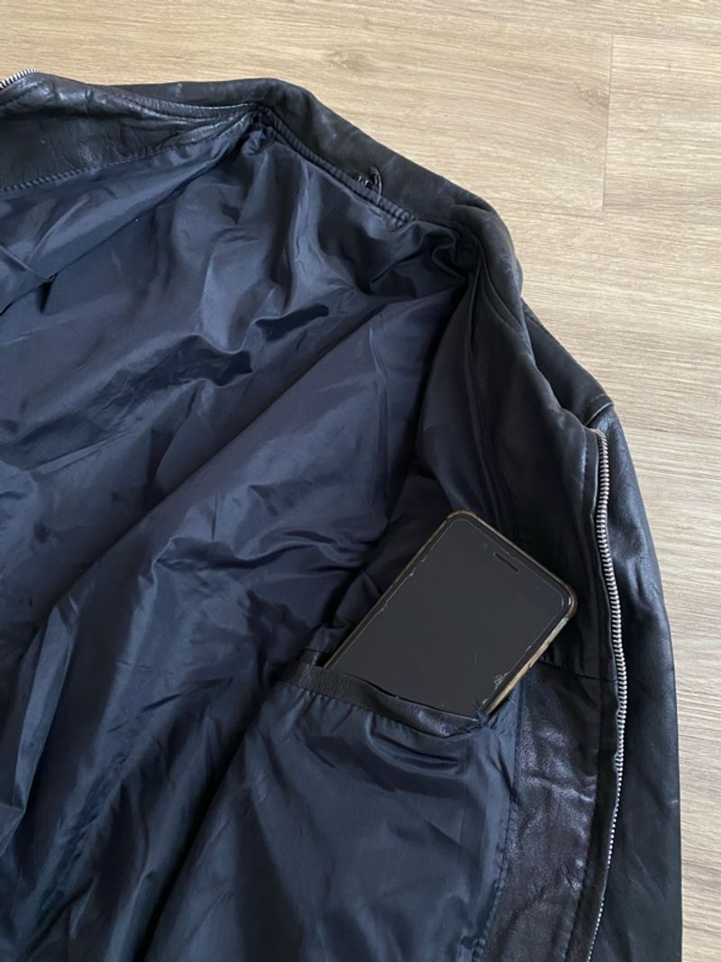 LEATHER BOMBER JACKET | CASUAL | OUTER |, foto 4