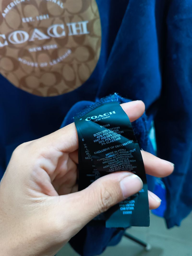 Coach Casual Fleece Pria navy, foto 4
