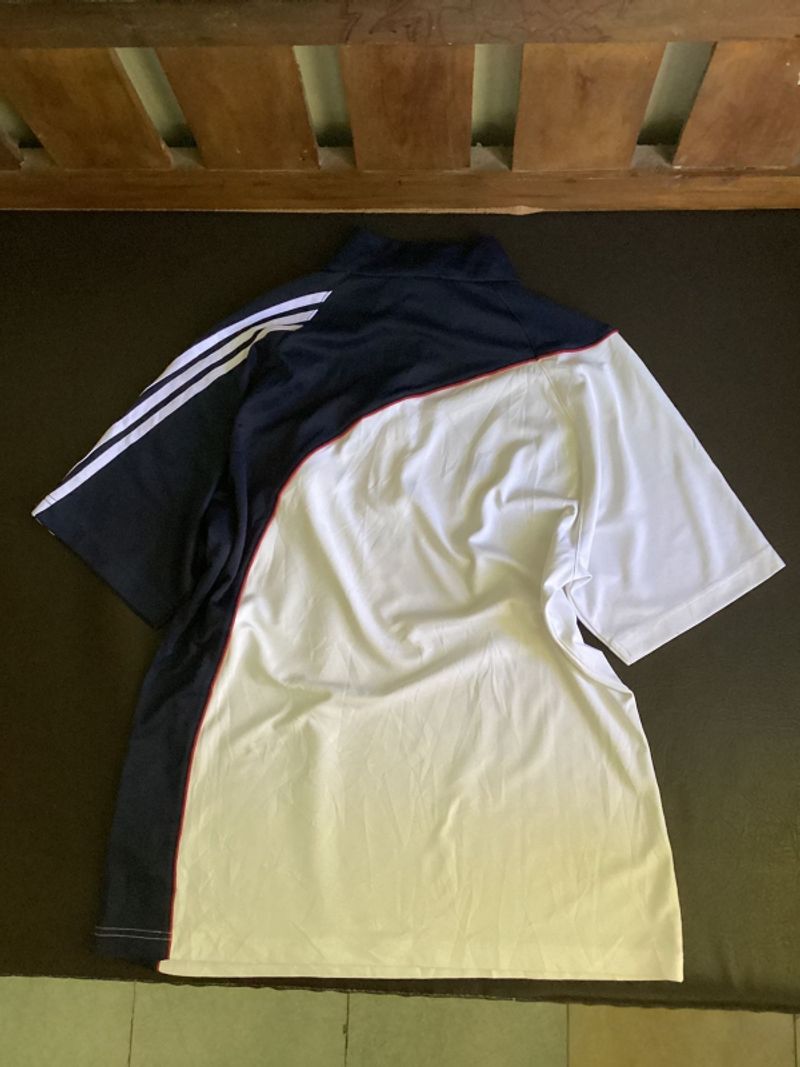 Baju Jersey Track Golf 4dds White Navy stripe, foto 5