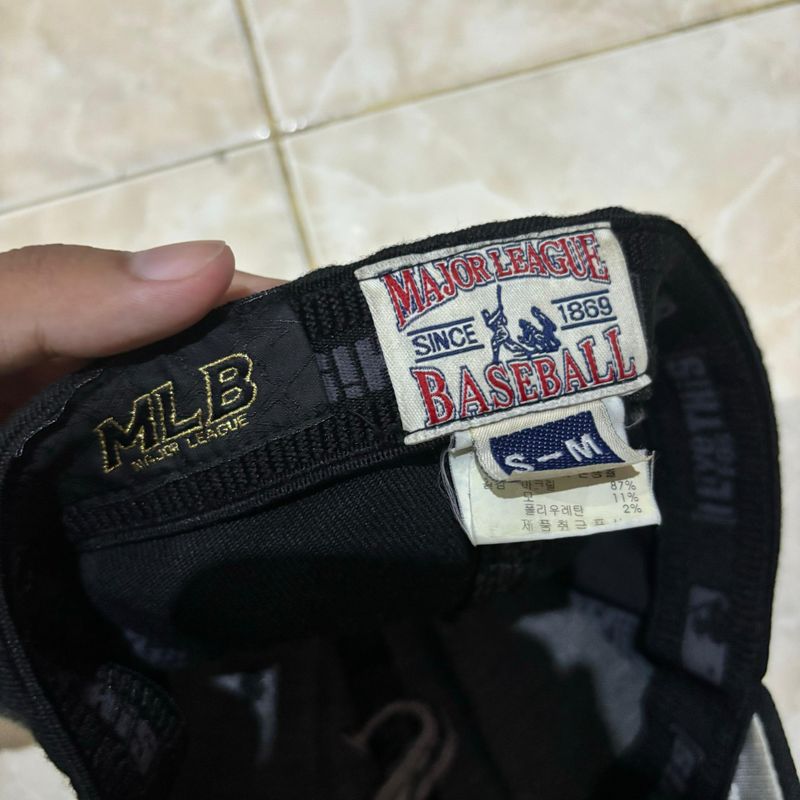 MLB Vintage Y2K Hat Pria black gray, foto 5