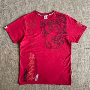 DogTown Vintage Skater T-shirt Pria red