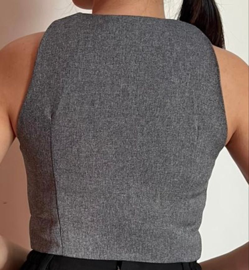 Grey Crop Vest, foto 5