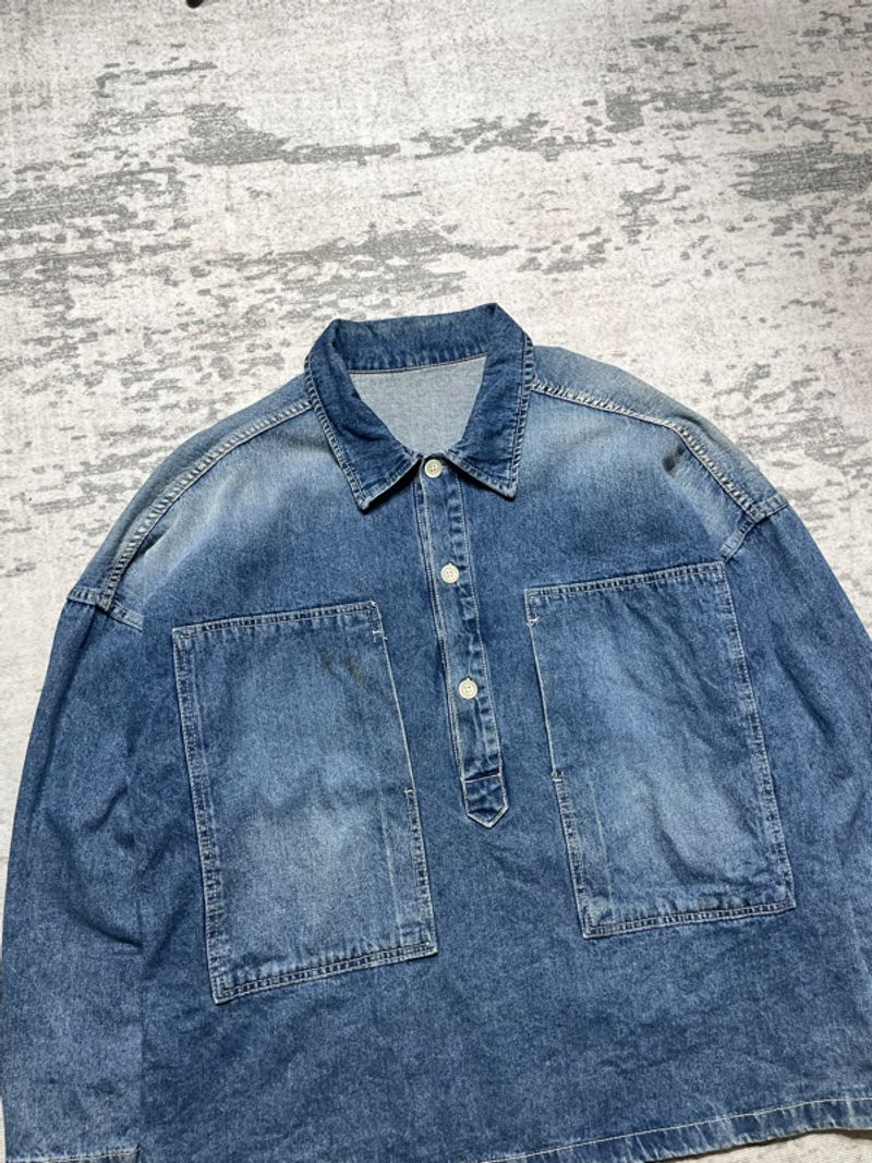 Collavo repro us army denim pullover shirt, foto 2
