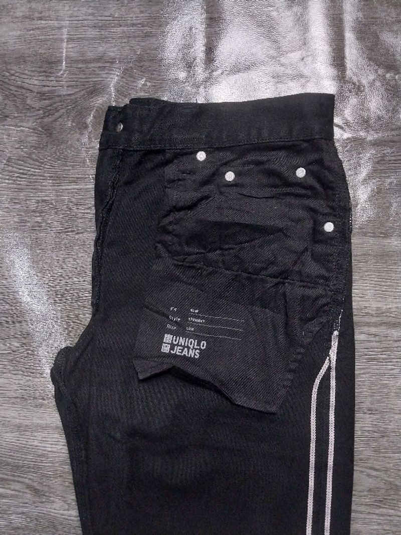 "UNIQLO" BLACK JEANS SELVEDGE, foto 5