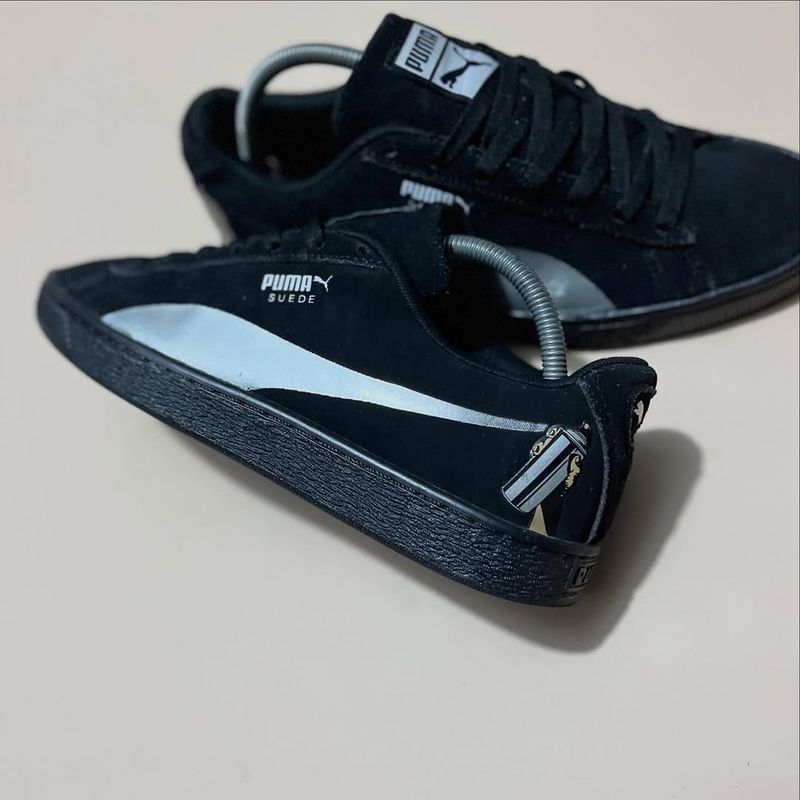 Puma Suede spread black silver, foto 6