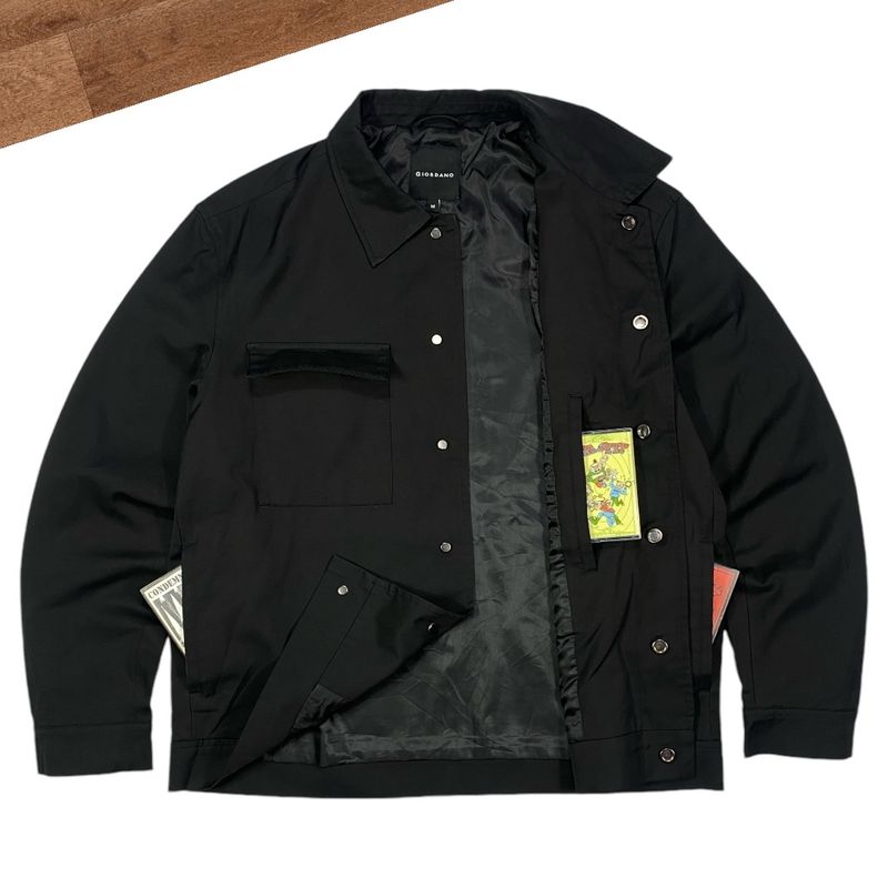 Giordano Casual Bomber jacket Pria black, foto 4