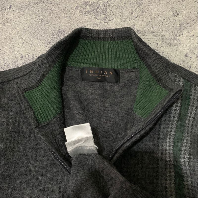 Halfzip Knit INDIAN “Grey”, foto 5