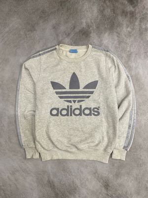 Adidas crewneck big logo silver