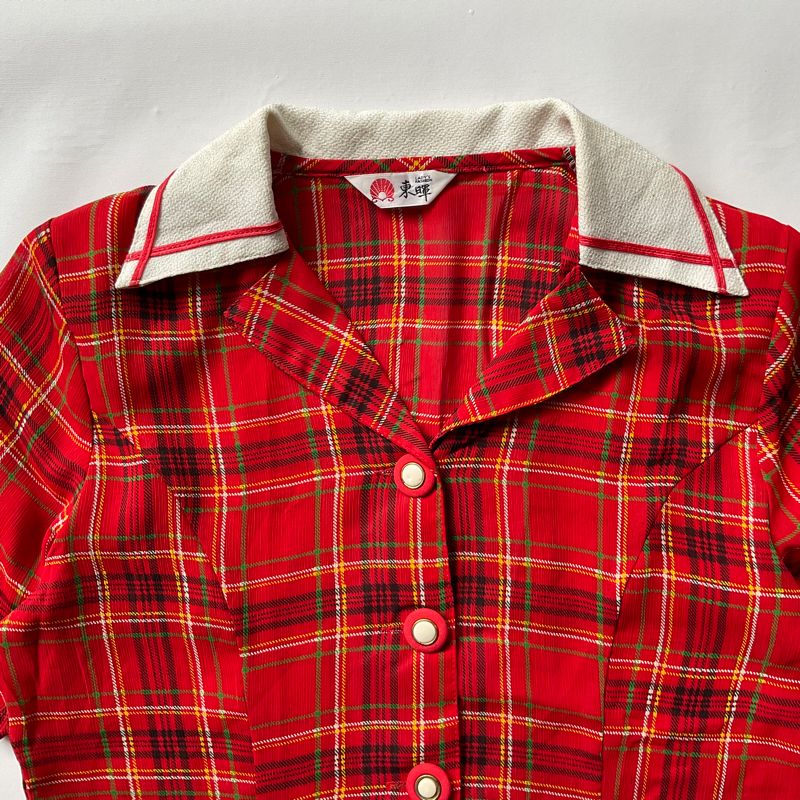 ⭐️Red Grid Vtg Shirt⭐️, foto 3