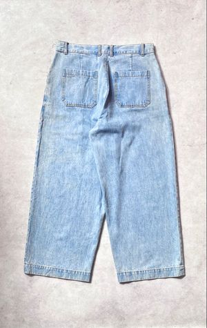RIPEN by JMC PLEATED BAGGY BLUE DENIM