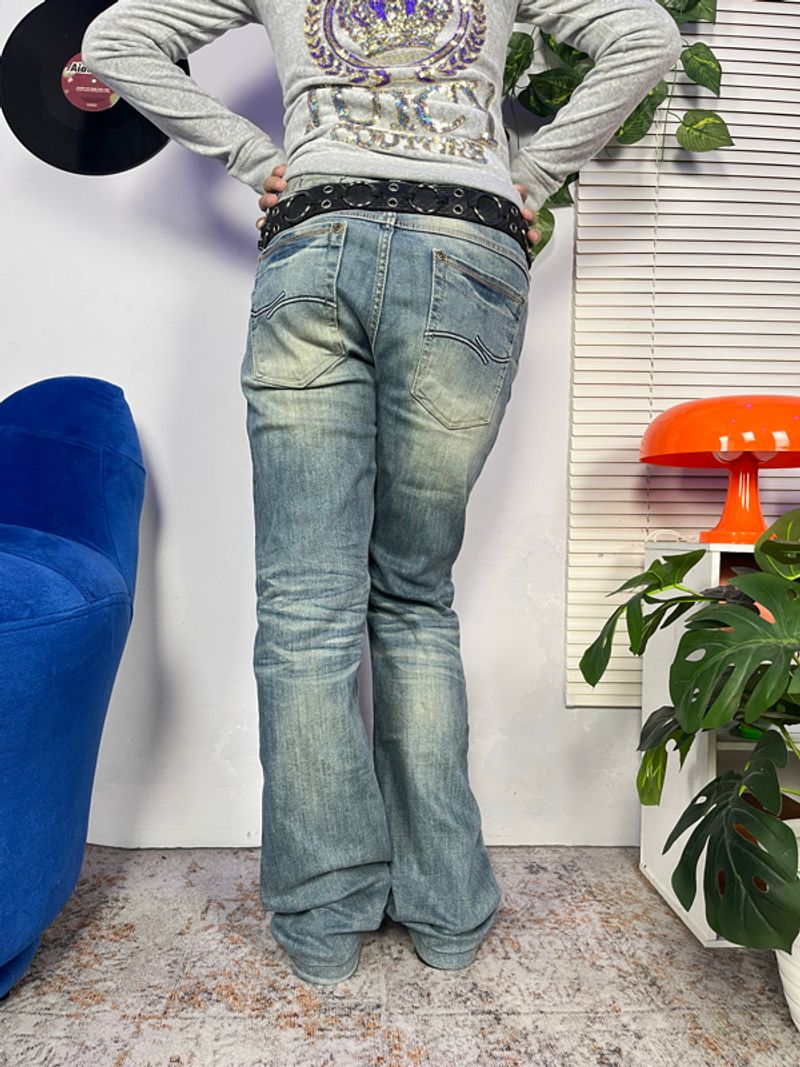 Face time lowrise washed flare jeans, foto 3