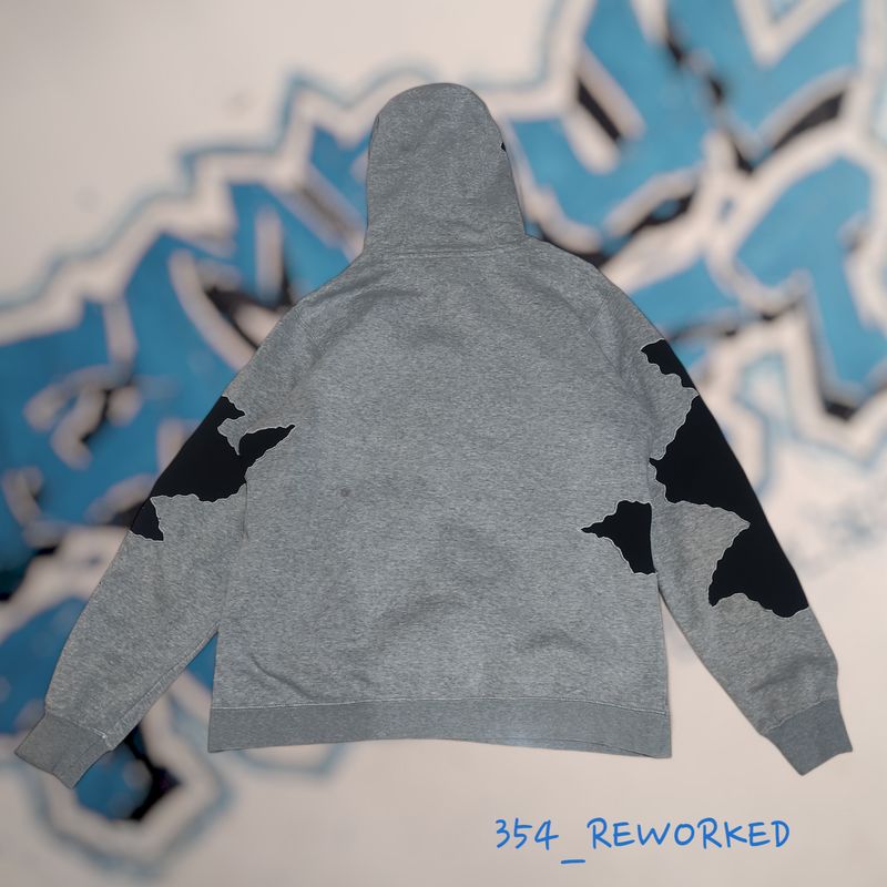 Reworked Hoody Pria black gray, foto 5