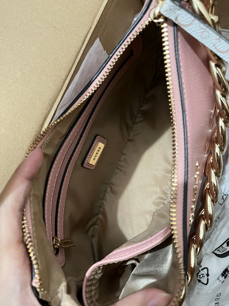 Tas Guess Rembert Mini Pink Original, foto 5